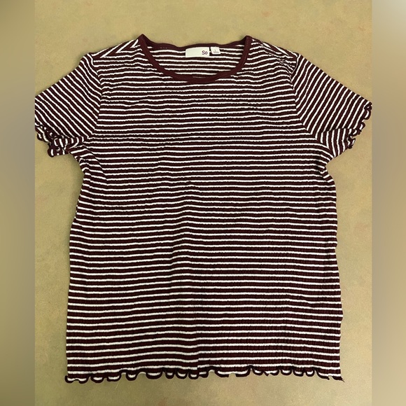 Short sleeve cropped ribbed tee - Picture 1 of 3